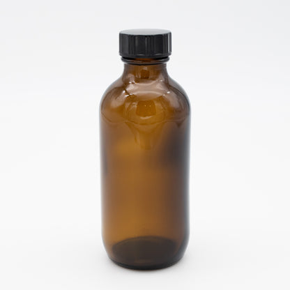 Winchester glass bottle (128ml/4oz amber) with R3/24 urea polycone lined cap